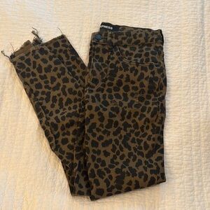 Express Animal Print Skinny Jeans